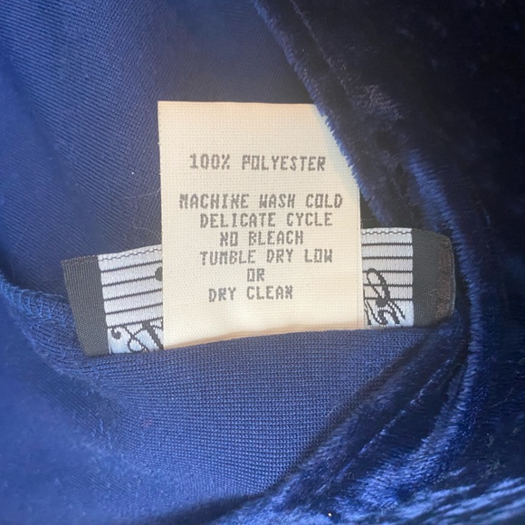 Vintage - All That Jazz - Blue Velvet Dress - NWT - Picture 6 of 7